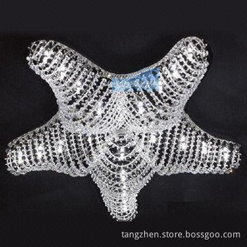 Starfish/pentalpha modern K9 crystal ceiling light